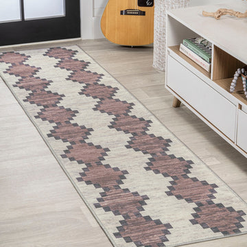 Timantii Modern Trellis Kilim Area Rug